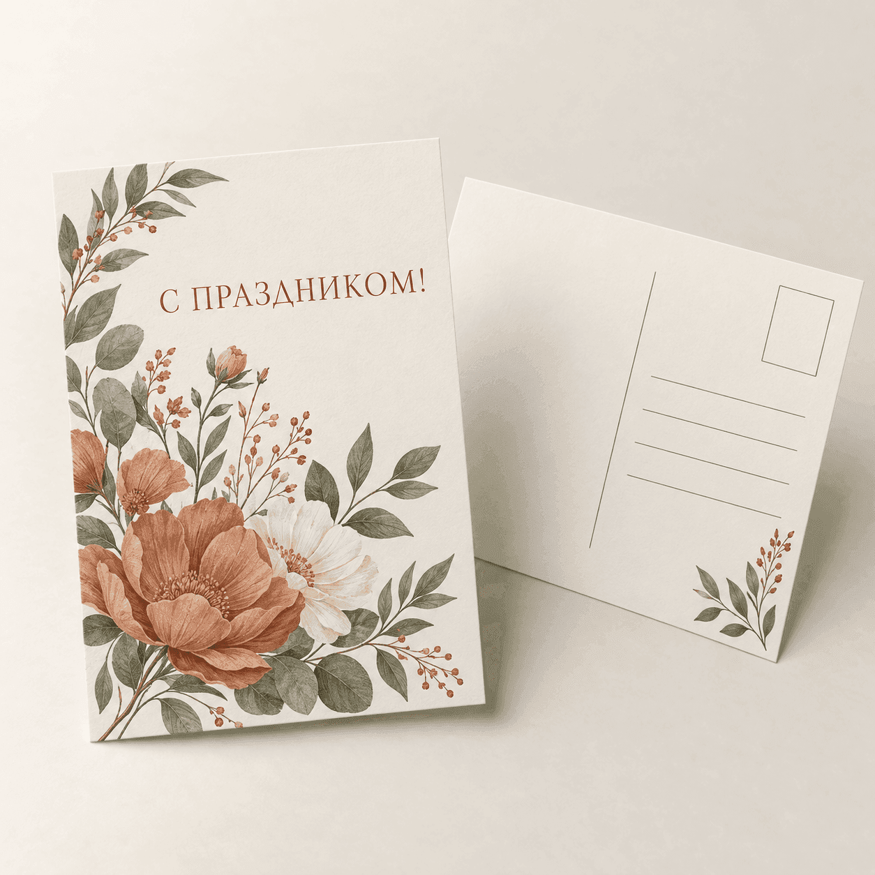 Открытка — печать на заказ в Москве, типография «Технологии Печати»