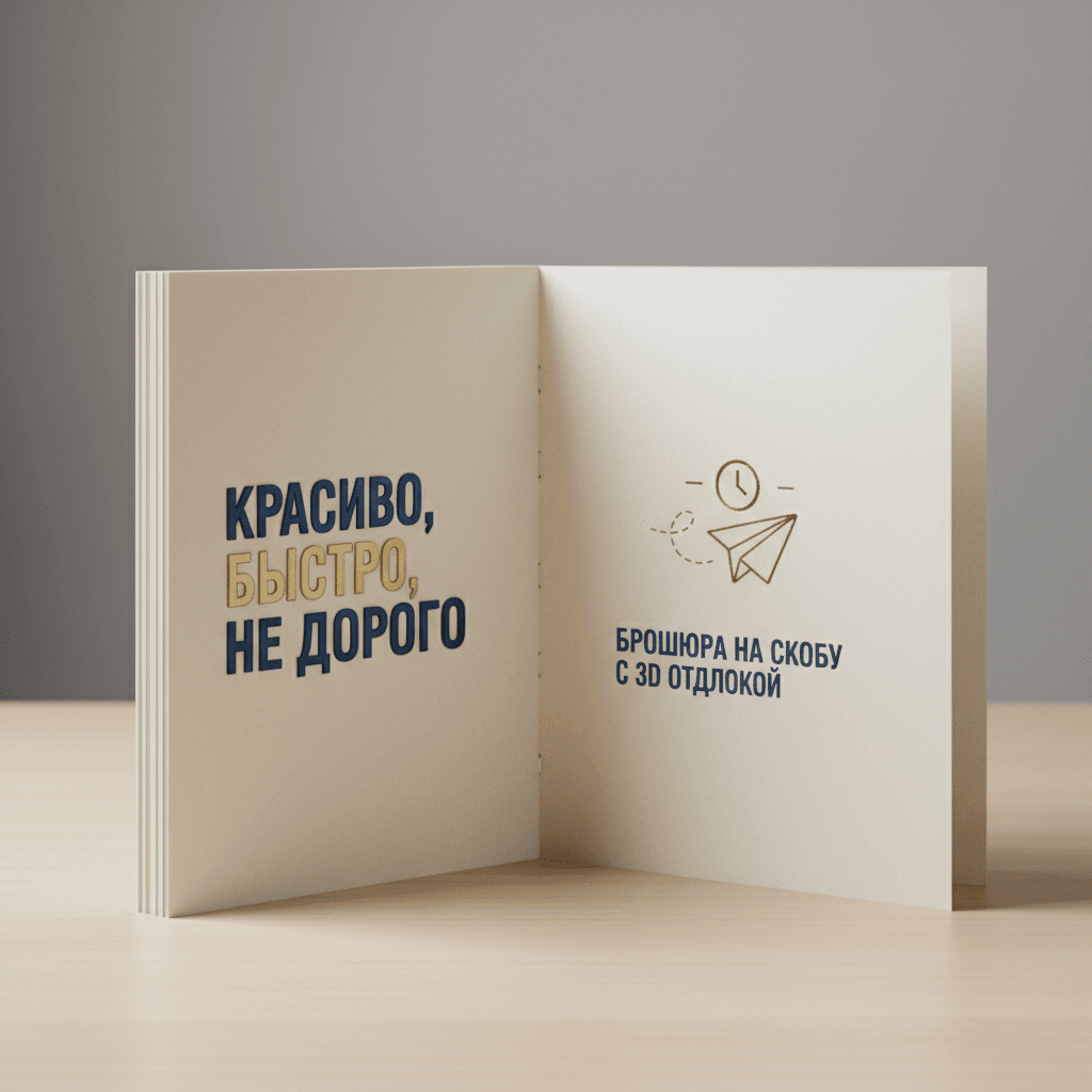 Брошюра на скобу c 3D отделкой