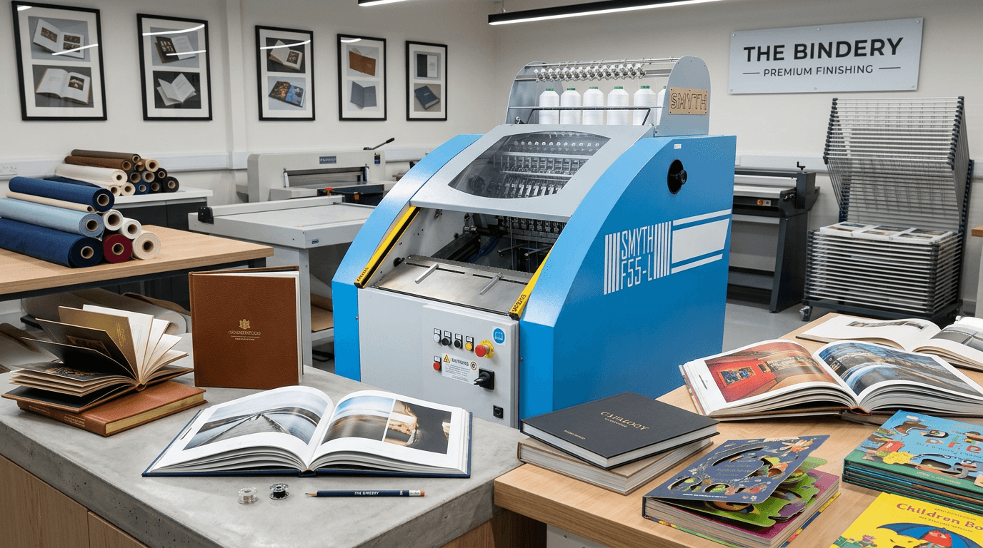 Smyth F55-L: печать и переплёт книг нитками