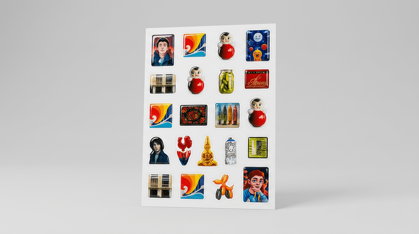 Стикерпак с лаком